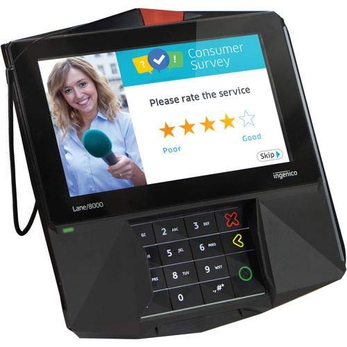 Ingenico LAN800-USSCN01A Lane 8000 Payment Terminal - 3-Track - Magnetic - Smart Card - NFC - 512 MB - USB - Serial RS-232 - Ethernet (Renewed)