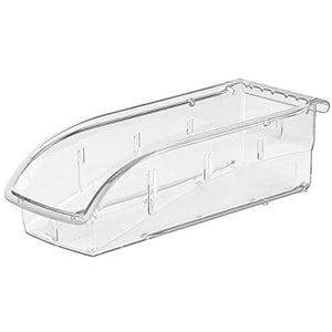 Akro-Mils 305A5 Insight Ultra-Clear Hanging and Stacking Plastic Storage Bin, (10-7/8-Inch x 4-1/8-Inch x 3-1/4-Inch), Clear, (12-Pack)