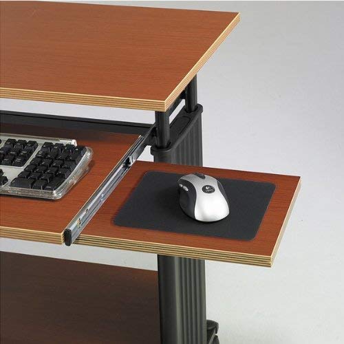 Safco Products Muv 45"H Stand-Up Desk Fixed Height Computer Workstation with Keyboard Shelf, Cherry