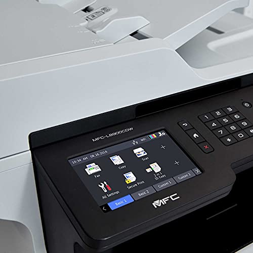 Brother MFC-L8900CD Wireless All-in-One Color Laser Printer for Office - Print Copy Scan Fax - 33 ppm, 2400 x 600 dpi, 5" Touchscreen Display, Auto Duplex Printing, 70-Sheet ADF, BROAGE Printer Cable
