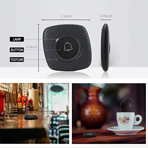 WNKRUN Restaurant Pager System Wireless Caregiver Pager Calling System with Long Range Signal Amplifier, Display Receiver, Watch Pagers, and Waterproof Call Buttons