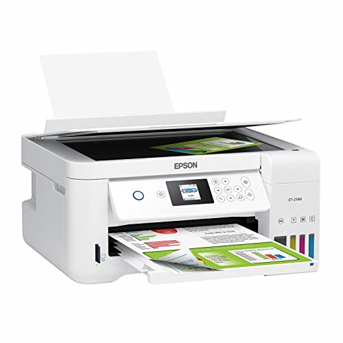 Epson Premium EcoTank 2760 All-in-One Color Inkjet Cartridge-Free Supertank Printer I Print Copy Scan I Wireless I Mobile Printing I Auto Duplex Printing I 1.44" Color LCD I Print Up to 10.5 ISO ppm