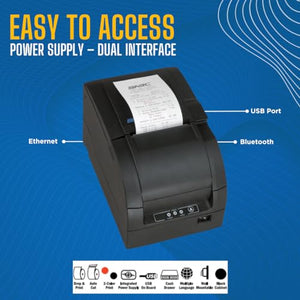 SNBC BTP-M300 Impact Receipt Printer with USB and Serial Interface, Black