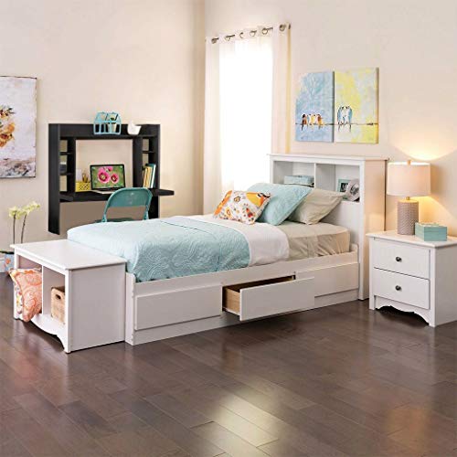 Wooden Wall Mounted Desk, Floating Computer Desk Home Office Table Desk Workstation, Space Saving, Laptop PC Table for Living Room, Bedroom, Office (Black)