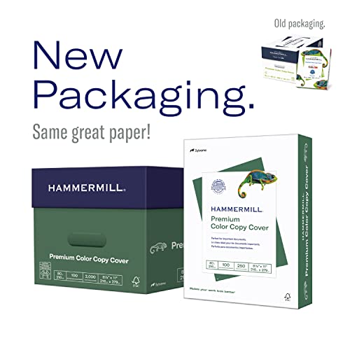 Hammermill Cardstock, Premium Color Copy, 60 lb, 18 x 12-5 Pack (1,250 Sheets) - 100 Bright, Made in the USA Card Stock, 120040C