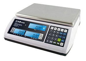 CAS S2000Jr 30 Pound Capacity - LCD Display - 3 Direct PLUs annd 199 Indirect PLUs - Food or Retail Industry Scale - NTEP Approved