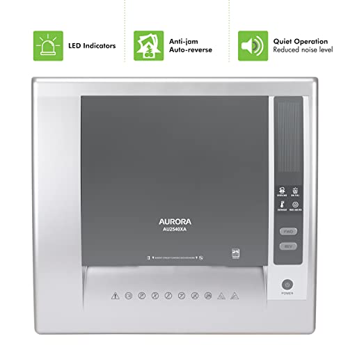 Aurora Heavy Duty 25-Sheet Crosscut Shredder - CD/Credit Card - 60 Min - Security Level P-4