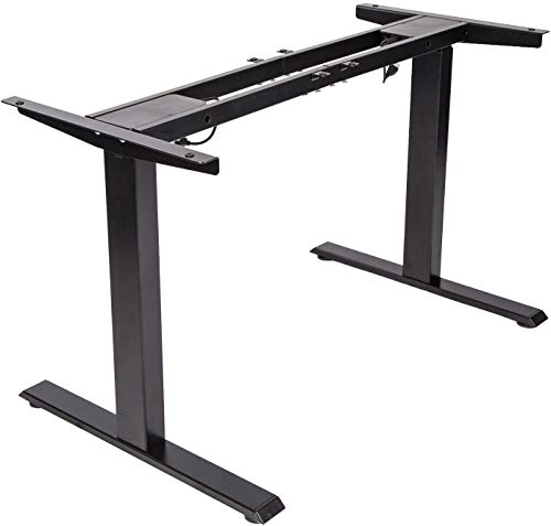 TOPSKY Dual Motor Electric Adjustable Standing Computer Desk for Home and Office (Black Frame only)