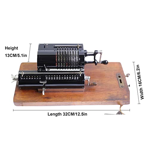 Amdsoc Vintage Hand Crank Calculator with Original Wooden Box - Germany Early Last Century - 321613CM