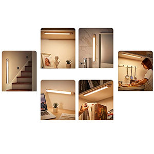 None LED Closet Light Motion Sensor Under Cabinet Lighting USB Rechargeable Wireless Magnetic Stickers (Two Packs, 40cm)