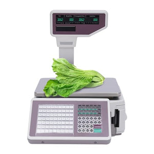 FHspes Electronic Price Computing Scale with Thermal Label Printer, 66lb Capacity