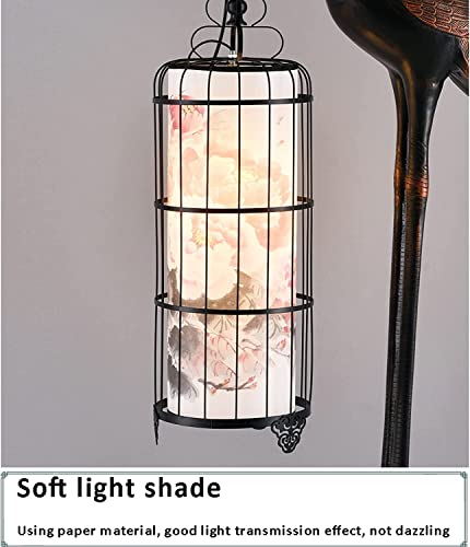 VejiA Chinese Style Crane Floor Lamp Zen Ornaments