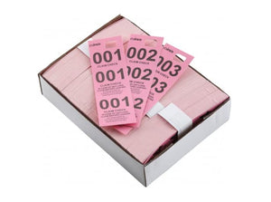 Winco Coat Checks, Pink, 500 Per Box, Set of 20 Boxes