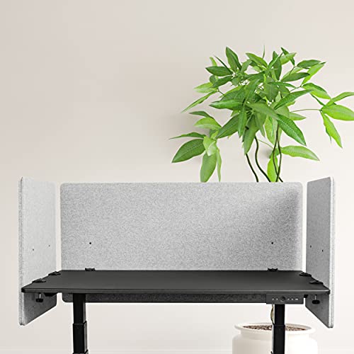 S Stand Up Desk Store Clamp-on Acoustic Desk Divider Privacy Panel (Cool Gray, 47.25" x 23.6")