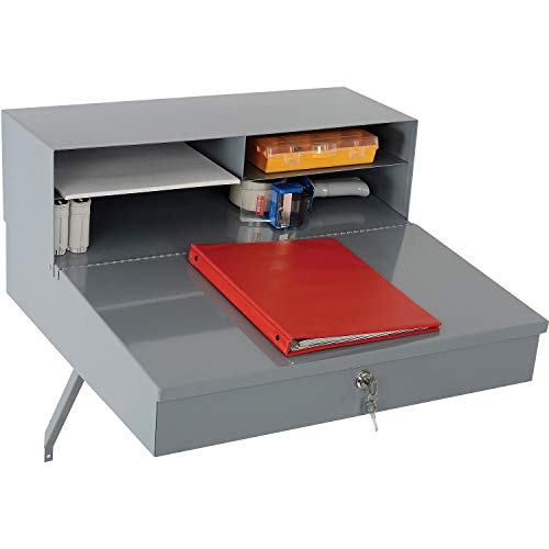 Wall Mounted Receiving Desk, 24" W x 22" D x 12" H (Gray)