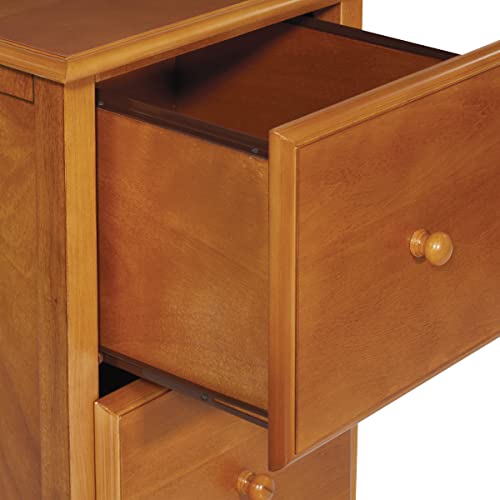 OSP Home Furnishings Knob Hill Collection File Cabinet for Letter Size Files, Antique Cherry Finish