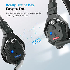 Solid Signal Hollyland Solidcom C1 Wireless Intercom Headset System for 2 Users - 2 Single Ear Headsets Bundle