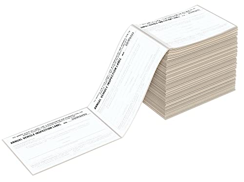 GotSafety - White Interior Inspection Label (5"x4"), with 3-Ply Carbonless- Annual Vehicle Inspection Report Form – X-Large Pack of 100 - Meet DOT Requirements 49 CFR 396 Vehicle Inspection