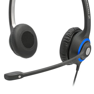 Sennheiser DeskMate Dual-Ear Corded Office Telephone Headset with Noise-Canceling Microphone.