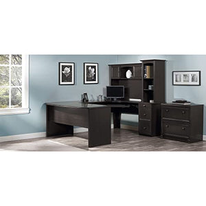 Realspace® Walnut U-Shaped Executive Desk - 65" Wide