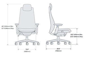 Haworth Fern Executive Office Chair with Ergonomic Innovations - Digital Knit Finish, Adjustable Headrest, Lumbar Support
