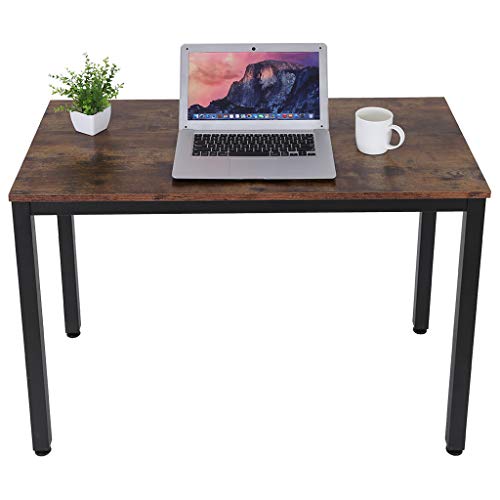 Gosuguu Home Office Computer Desk, Industrial Gaming Desk 40”, Laptop Desk with Thicker Tabletop, Sturdy Metal Frame,Industrial Style Writing Study Table