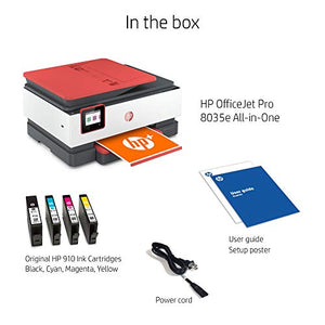 HP OfficeJet Pro 8035e Wireless Color All-in-One Printer (Coral) with up to 12 months Instant Ink with HP+ (1L0H8A)
