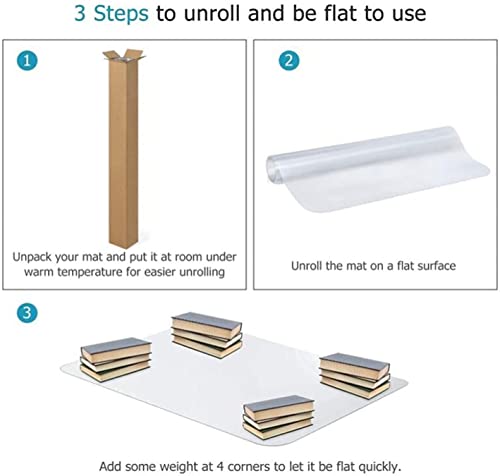 HOBBOY Hard-Floor Chair Mat - Heavy Duty, Transparent, Waterproof - Multiple Sizes Available