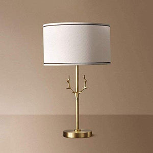 None LED Table Lamp Desk Lamp - Copper Base, Gold Shade, White Shade - Tabletop Lighting for Living Room