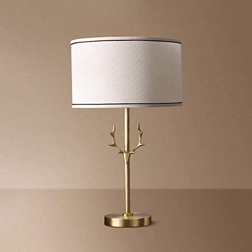 LED Table Lamp Desk Lamp - Copper Base, Gold Shade, White Shade - Tabletop Lighting for Living Room
