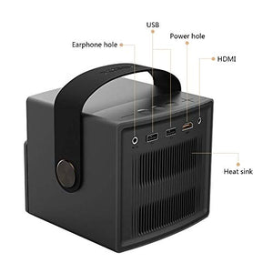 Lightwish CC Aurora Mini Projector, 300'' Display HD 1080P + 4K Supported with 20000 mAh Battery 3D LED DLP Home Portable Video Project, JBL Speaker with Bonus Bag, Compatible with HDMI, USB, SD