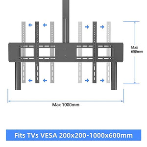 Suptek Mobile TV Cart Floor Stand for 55-120 inch TVs and LED LCD Screens - Max 1100x600 VESA, Height Adjustable