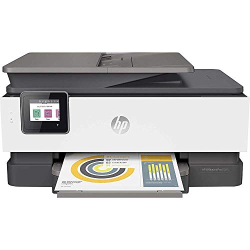 HP OfficeJet Pro 8025 All-in-One Wireless Smart Printer for Home & Office with Alexa 1KR57A Print, Scan, Copy, Fax, Mobile Functions Bundle with DGE USB Cable + Small Business Productivity Software