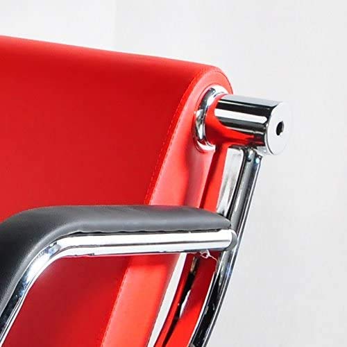 Walnest Waiting Room Chair with Armrest 2 Seat Red Black PU Leather Office Furniture