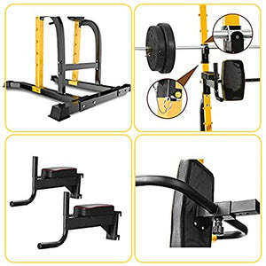 Bueuwe Power Tower Pull Up Bar Station Workout Dip Station Multi-Function Pull Up Tower with J Hook Home Strength Training Workout Equipment