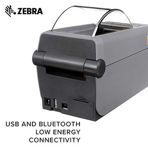 Zebra - ZD410 Wireless Direct Thermal Desktop Printer for labels, Receipts, Barcodes, Tags, and Wrist Bands - Print Width of 2 in - USB Connectivity - ZD41022-D01000EZ