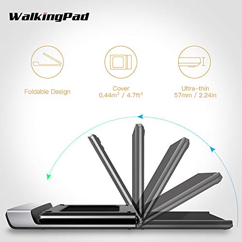 WALKINGPAD A1 Smart Folding Treadmill Under Desk Portable Kingsmith Walking Pad Digital Electric Slim Foldable Fitness Jogging Training Cardio Workout for Home Office 0.5-6KM/H