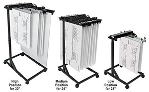 Hang-A-Plan, Mobile Blueprint Storage Rack, Height Adjustable