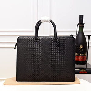SFFZY Leather Men's Briefcase Leather Business Handbag Leather Shoulder Messenger Bag (Color : A, Size : 38 * 30cm)