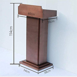 None Stainless Steel Podium Church Pulpit Ceremony Lecture Speech Teach Platform Brown