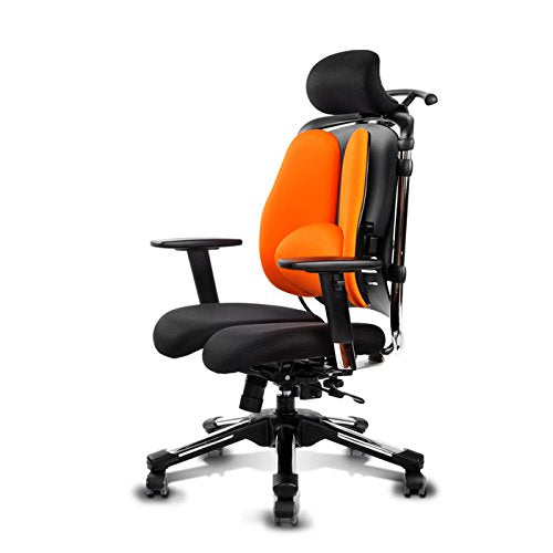 HARA CHAIR NIETZSCHE LB V7 (NT2LB V7) Office Chair Twin Based Pressure Relief of the Intervertebral Discs and Improved Buttock Circulation Arm Rest Adjustment (Black Mesh)