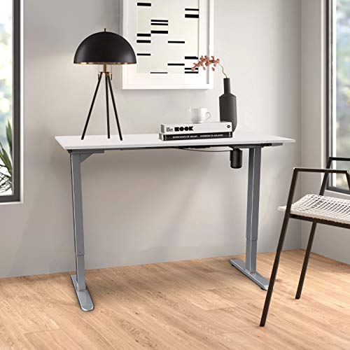 Wistopht Electric Standing Desk Frame，Single Motor Height Adjustable Sit Stand Standing Desk Base Workstation with Memory Preset LED Handset Controller