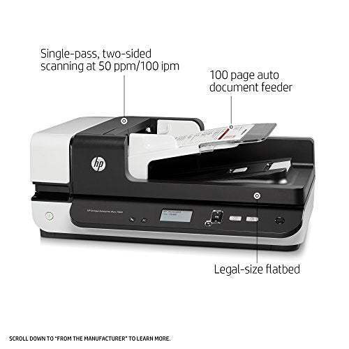 HP ScanJet Enterprise Flow 7500 Flatbed OCR Scanner (L2725B#BGJ)