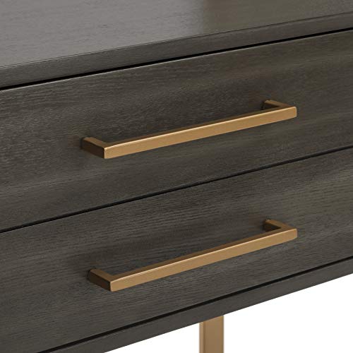 Safavieh ETG6204A Home Collection Skylar 4 Tier 1 Drawer Etagere, Gold/Grey