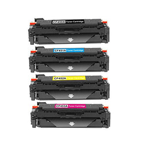 Awesometoner Compatible 4 Pack CF450A CF451A CF452A CF453A 655A Toner Cartridge For HP Color LaserJet Enterprise M653's Yield BK 12500 CMY 10500 Pages