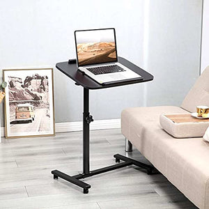 Office Desk Adjustable Folding Laptop Stand Portable Computer Table Movable Laptop Standing Desk Bedside Table Bedroom Furniture Laptop Desk (Color : Black)