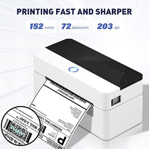 Thermal Label Printer 4x6 Shipping Label Printers 203DPI High Speed Shipping Labels Machine Supports Amazon, Etsy, FedEx and Shopify Compatible with Windows & Mac