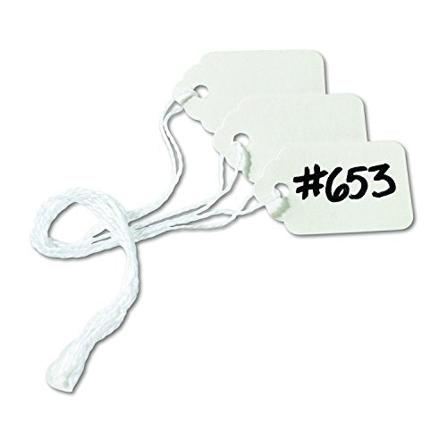 Avery White Marking Tags, Strung, 1.5 x 0.3-Inches, Pack of 1000 (12205)