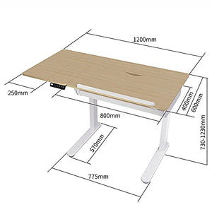 None Electric Drafting Table Tiltable Painting Desk Work Art Studio Table - Natural 120x60cm