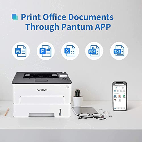 Laser Compact Printer Wireless Black and White Printer-Pantum L2300DW, Pantum Toner Cartridge TL660 Yields 3000 Pages